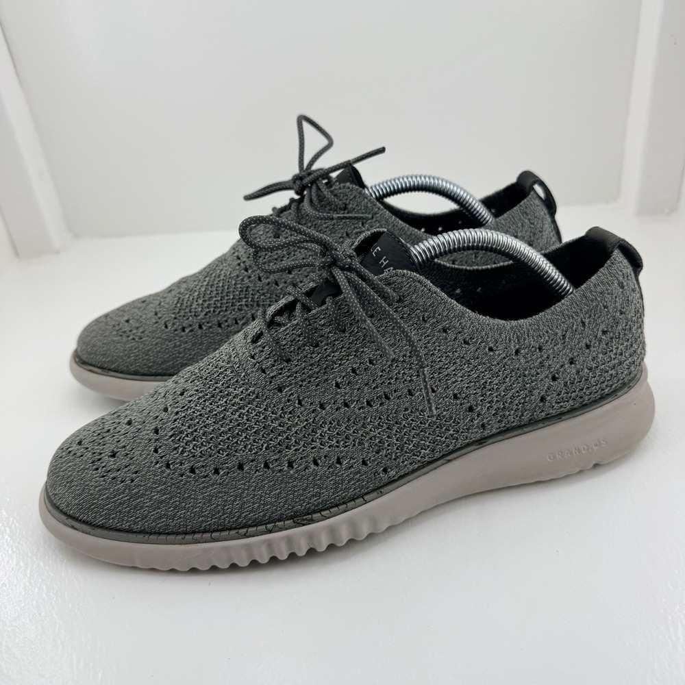Cole Haan Original Grand Gray Stitchlite Wingtip Oxford Shoes Men's Size 9M